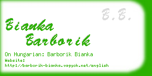 bianka barborik business card